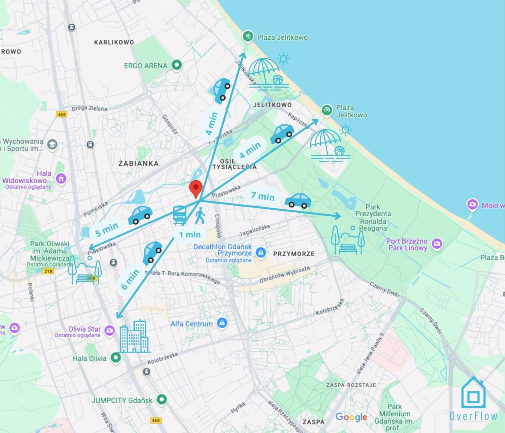 Purple Room - Charming Place, 15 Minutes To Gdansk Old Town & 5 Minutes To Seaside Eksteriør bilde